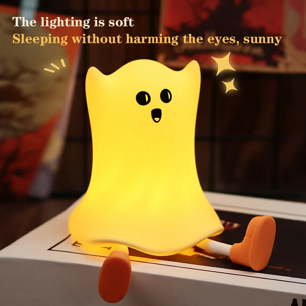 Cute Night Light Silicone Molds DIY Crystal Epoxy Resin Mold With Lamp For Halloween Nursery Table Bedside Bedrooms Decor