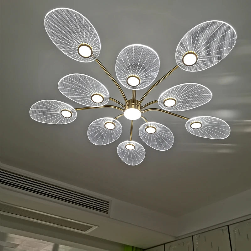 Designer Chandelier Modern Leaf LED Lighting Villa Deluxe Chandelier Interior Lighting Salon Office Hall The Ideal Pendant Lamp