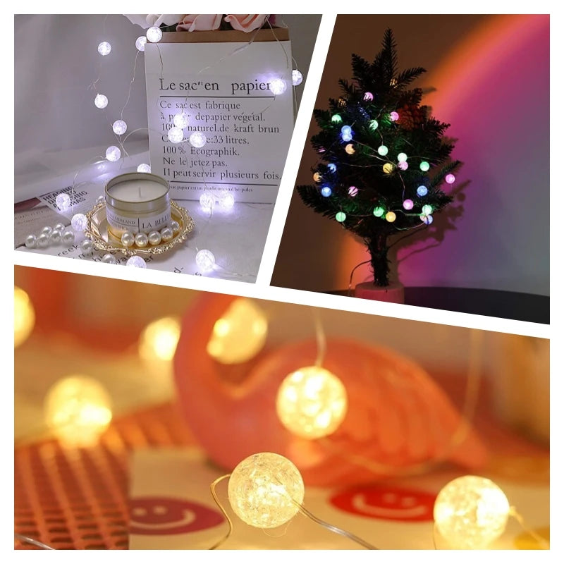 LED Lights Garland Fairy Lights String AG13 Battery operated Garland Christmas Decoration Wedding Xmas Tree New Year&#39;s Decor