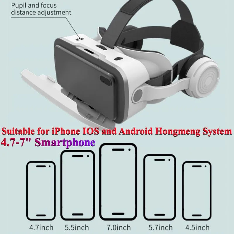 G15E VR Glasses IMAX 3D Movies Virtual Reality VR Glasses Google Cardboard Box VR Helmet for 4.7-7&quot; Phone,Support Game Joystick