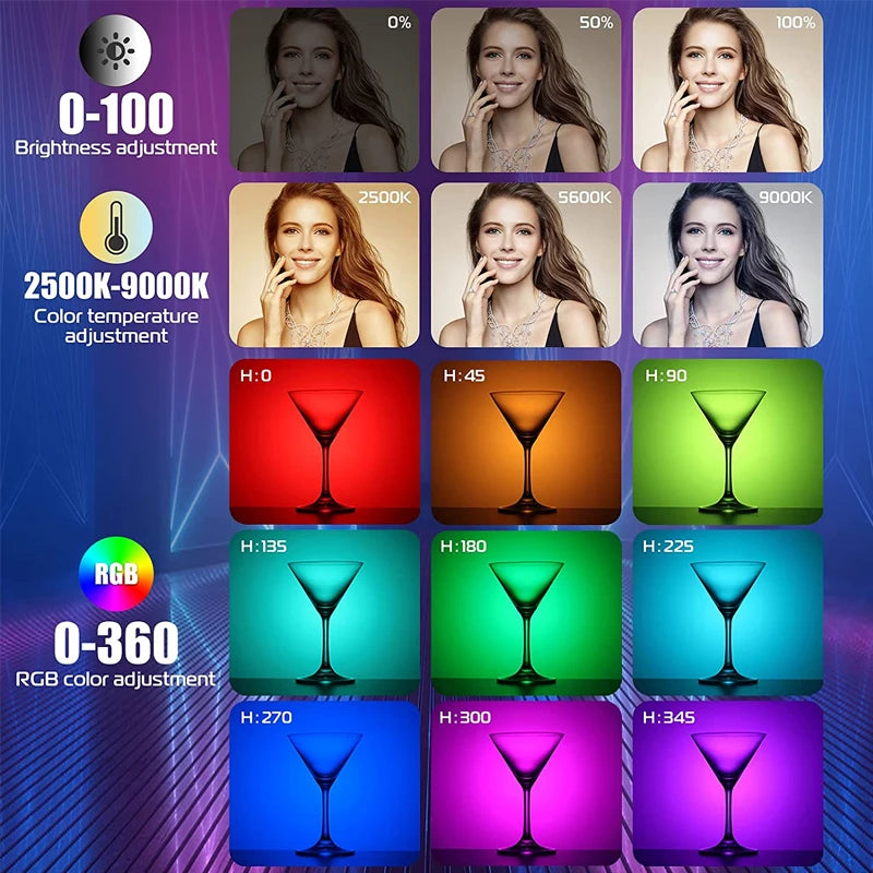 VIJIM Ulanzi i-Light Mini RGB Tube Light Handheld led Photography Stick Video Fill Lamp Magnetic 2500-9000K for Vlog Youtube - Stereotech