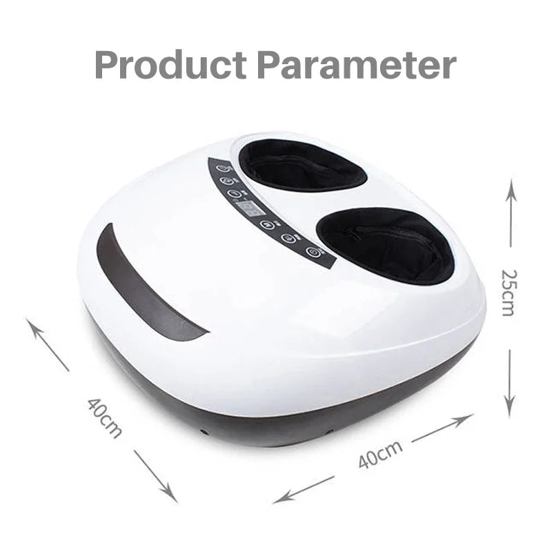 Jinkairui 220V Electric Antistress 3D Shiatsu Kneading Air Pressure Foot Massager Electric Machine Care Infrared With Heating - Stereotech