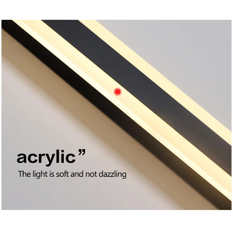 Modern Waterproof outdoor Long Strip LED wall lamps IP65 Aluminum Wall Light Garden porch Sconce Lights 110V 220V wall washer