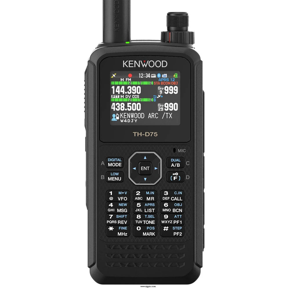 TH-D75A D-Star Kenwood Handheld Ham Radio Walkie Talkie Amateur VHF/UHF Transceiver Tri-Band Two Way Radio