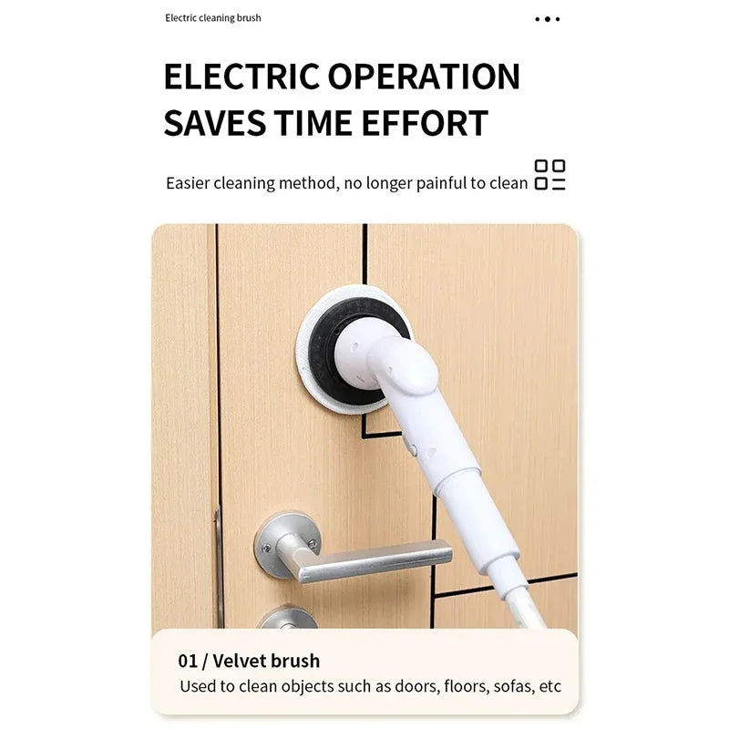 Xiaomi 6-in-1 Electric Cleaning Brush 2000mAh Cordless Electric Rotary Cleaning Brush Shower Cleaning Brush Kitchen Bathroom