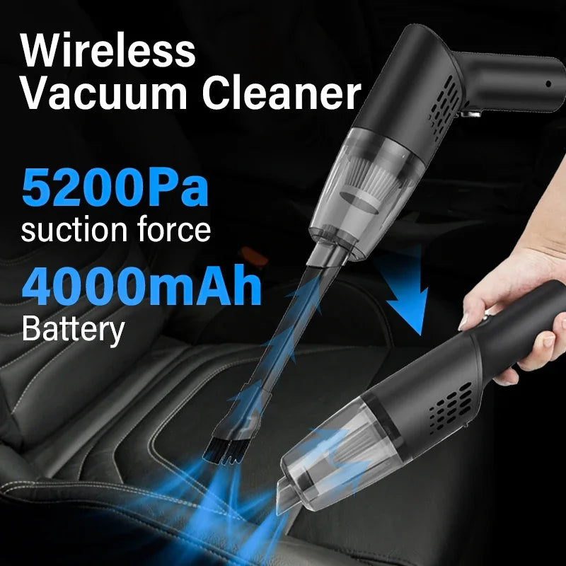 Upgraded Cordless Electric Compressed Air Duster-Blower &amp; Vacuum 2-in-1, Replaces Canned Air Spray Cleaner for Computer Keyboard
