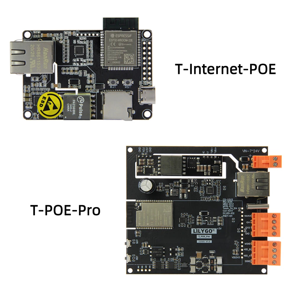 LILYGO® TTGO T-Internet-POE ESP32-WROOM LAN8720A Chip Ethernet Adapter And Downloader Expansion Board Programmable Hardware