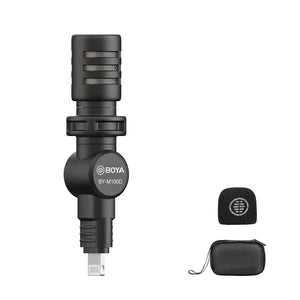 BOYA BY-M100D Plug & Play iPhone Mini Microphone for iPhone ipad iOS Smartphones Podcast Liver Stream Tiktok YouTube Video Vlog