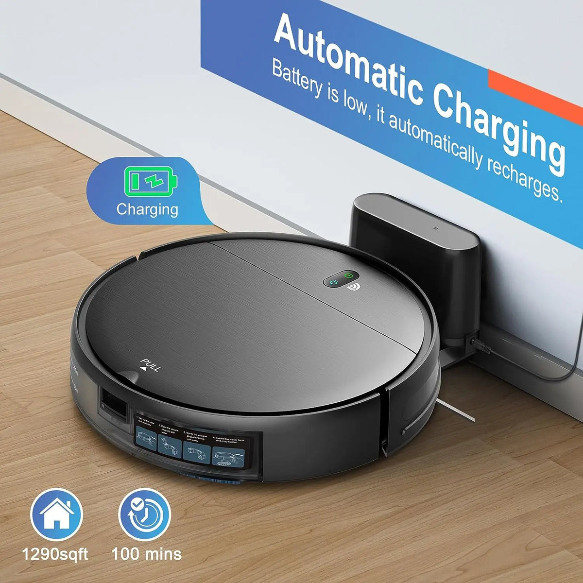 Auto Charging Robot Vacuum Cleaner - Stereotech