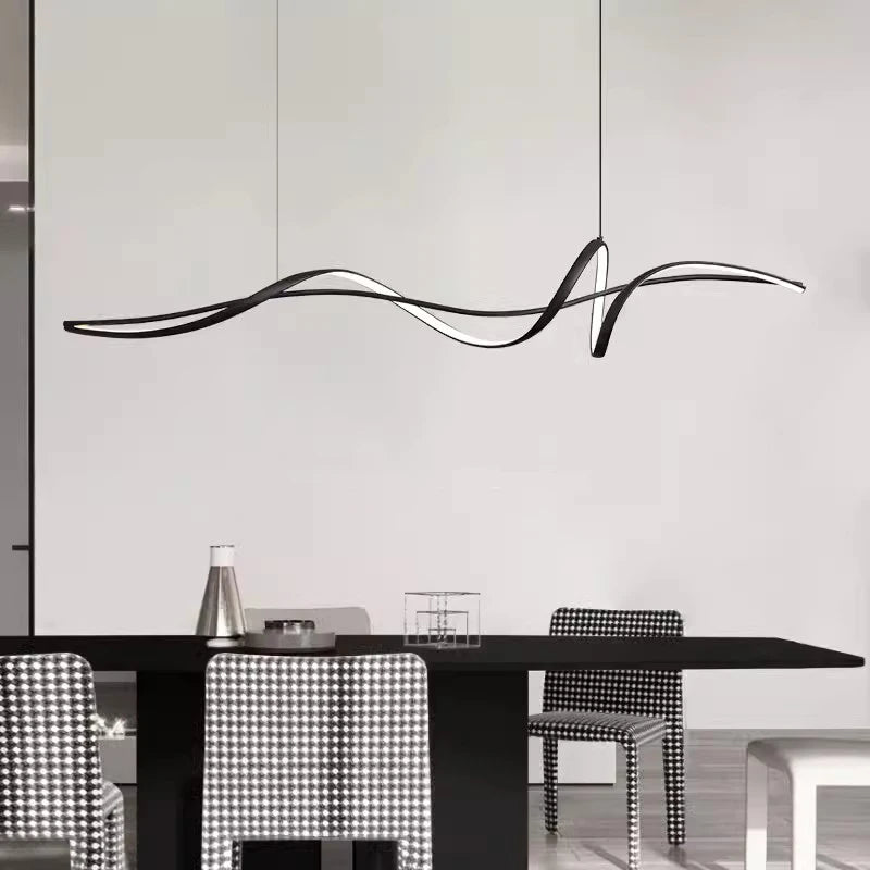 NEO Gleam Modern Led pendant lights for kitchen island bar Dining Room Matte Black Hanging Pendant Lamp Fixtures Free Shipping