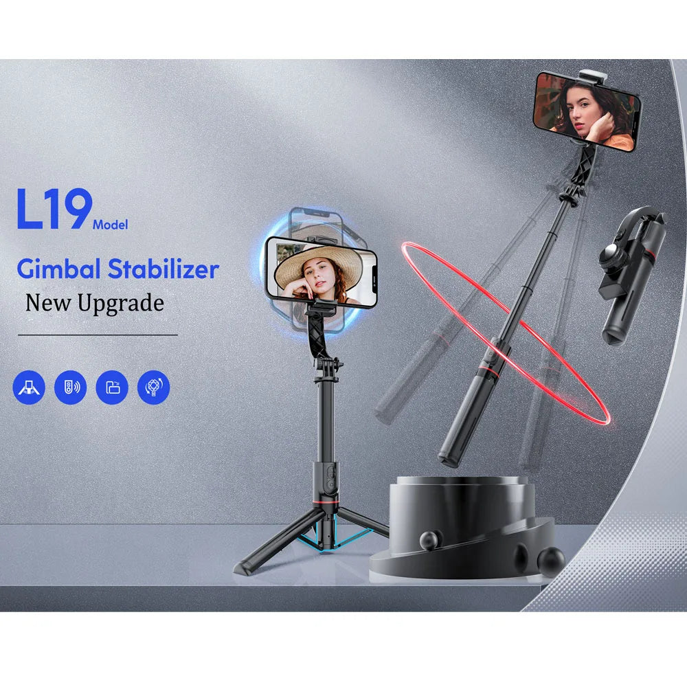 Handheld Gimbal Bluetooth Stabilizer with Tripod selfie Stick Folding Gimbal for Smartphone Samsung Xiaomi iPhone Huawei