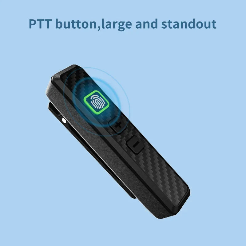 UNIKOO UK20 Mini Collar Clip Walkie Talkies  Portable Long Range  Two Way Radio Handsfree Communication Set  with Earphone