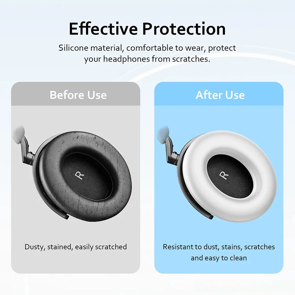Silicone earphone protective cover suitable for Sennheiser MOMENTUM 4 earphone ear pads, head pillowcases, anti drop