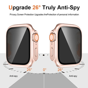 Privacy Screen Protector for Apple Watch Series 9/8/7 40mm 44mm 9H Tempered Glass protector Cover for iWatch 6/5/se/4 41mm 45mm - Stereotech