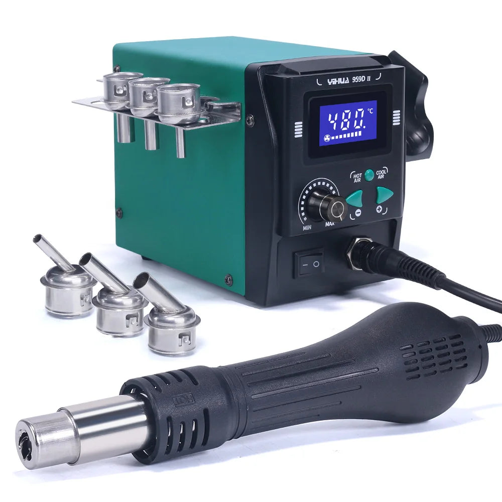 YIHUA 959D-II 700W Easy Plug-pull Nozzles Hot Air Gun Rework Soldering Station Phone Repair Welding Tools