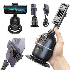 Auto Face Tracking Tripod No App Phone Camera Mount with Remote & Gesture Control Gimbal Stabilizer Rechargeable for Tiktok Vlog