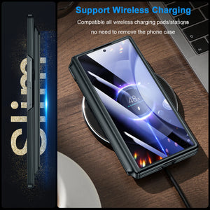 Shockproof Phone Case For Samsung Galaxy Z Fold 6 With S Pen Holder&Screen Protector Armor Case Full Body Hinge Protection Cover
