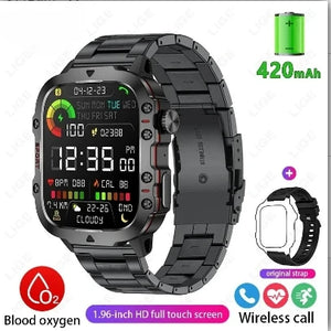 Xiaomi New Rugged Military Black Smart Watch Men For Android Ios 3ATM Waterproof Sport Fitness Ai Voice Smartwatch Outdoor