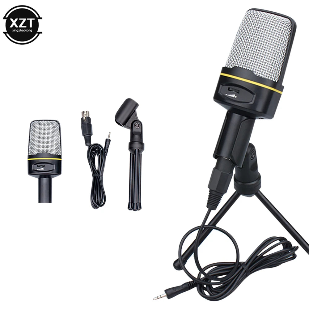 Condenser Microphone Professional 3.5mm Wired Studio Capacitive Mic With Tripod Stand SF920 for PC Computer Recording