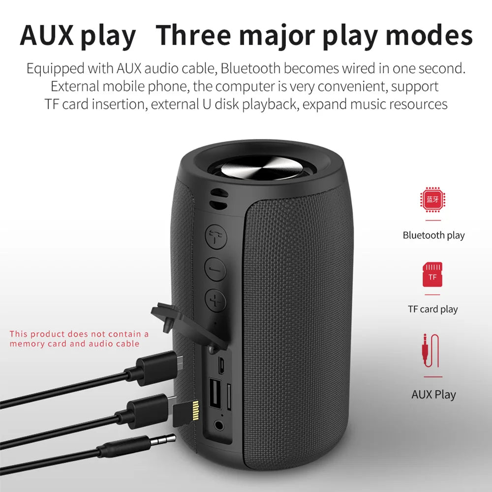 ZEALOT S32 Portable Bluetooth Speaker Wireless Subwoofer 3D Bass Stereo Support Microphone Micro SD Card AUX Play