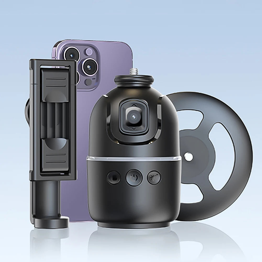 Auto Tracking Phone Holder 360° Rotation Face Tracking Phone Tripod Holder No App Follow Up Pan Tilt for Tiktok Video Recording - Stereotech