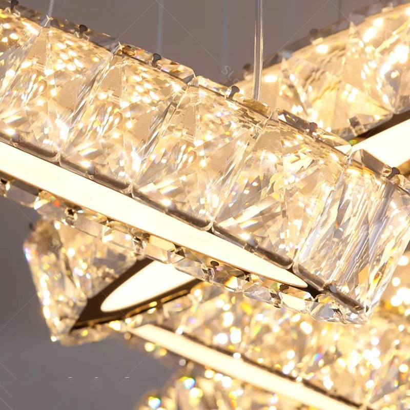 Modern home decoration crystal chandelier, stair Pendant lamp, living room Pendant lights, interior lighting