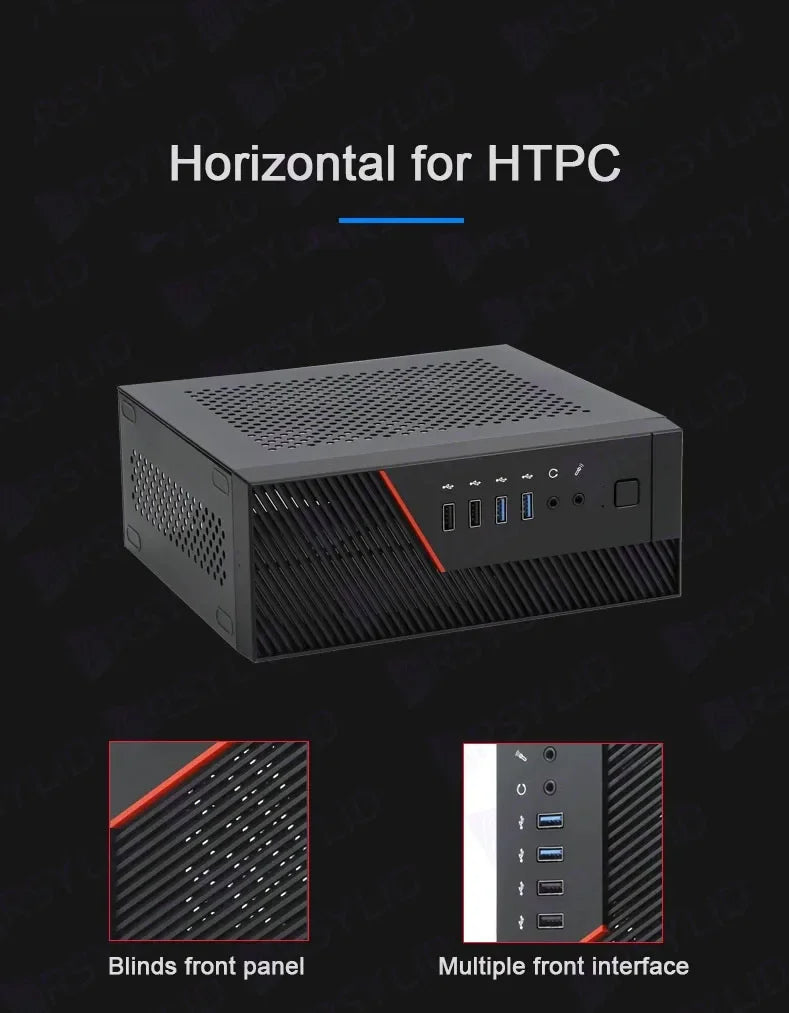 A09P 4.2L ITX Chassis A4 HTPC Portable Computer PC Support PCIe 2.5&#39; SSD Drive Mini IPC Flex PSU Case - Stereotech