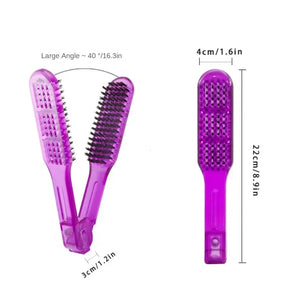New Pro Ceramic Straightening Comb Double Sided Hair Brush Clamp Hairdressing Natural Fibres Bristle Hair Comb Hairstylig Tool