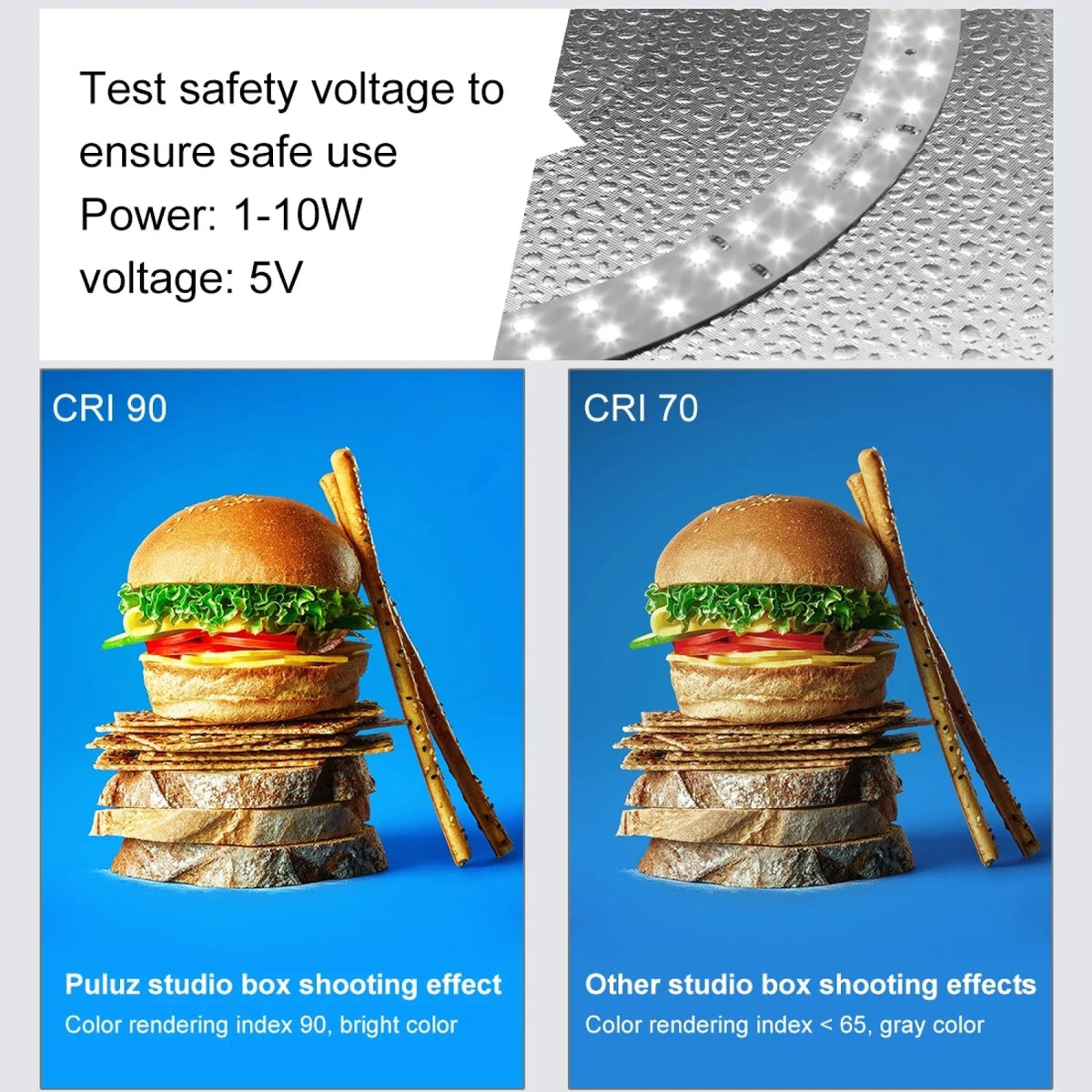 PULUZ Photo Studio Light Box Photography Light Softbox Adjustable Lamp Temperature Photo Shoot Tent Kits 6/12 Colors Backdrops