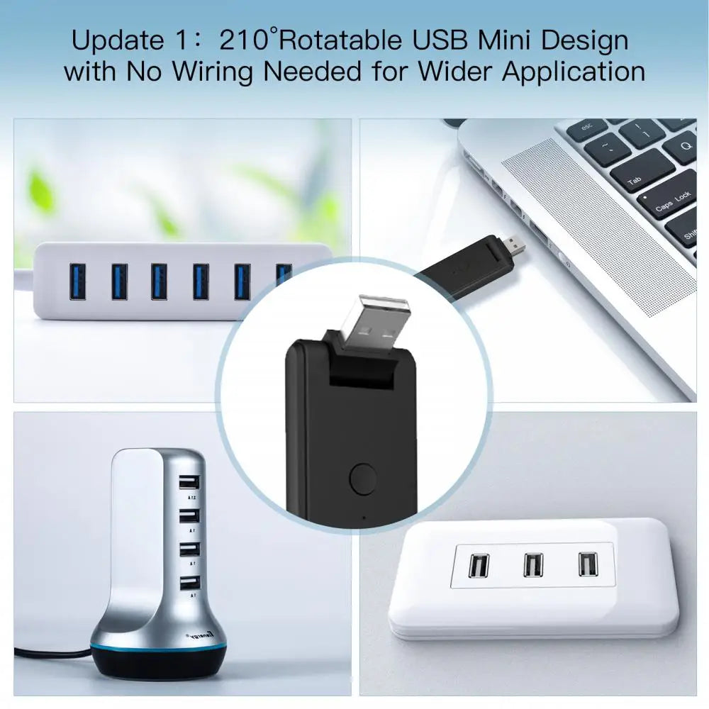 Smart Home Automation Usb Tuya Work With Alexa Home Wifi Remote Switch Wireless Voice Control Ir Rf Remote Controller - Stereotech