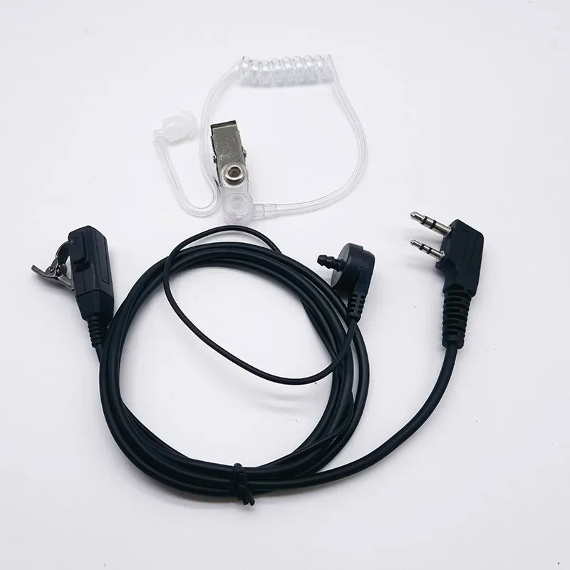 10pcs Baofeng Covert Acoustic Air Tube PTT Mic Microphone Earphone Headset Headphone For Kenwood Radio Walkie Talkie Transceiver