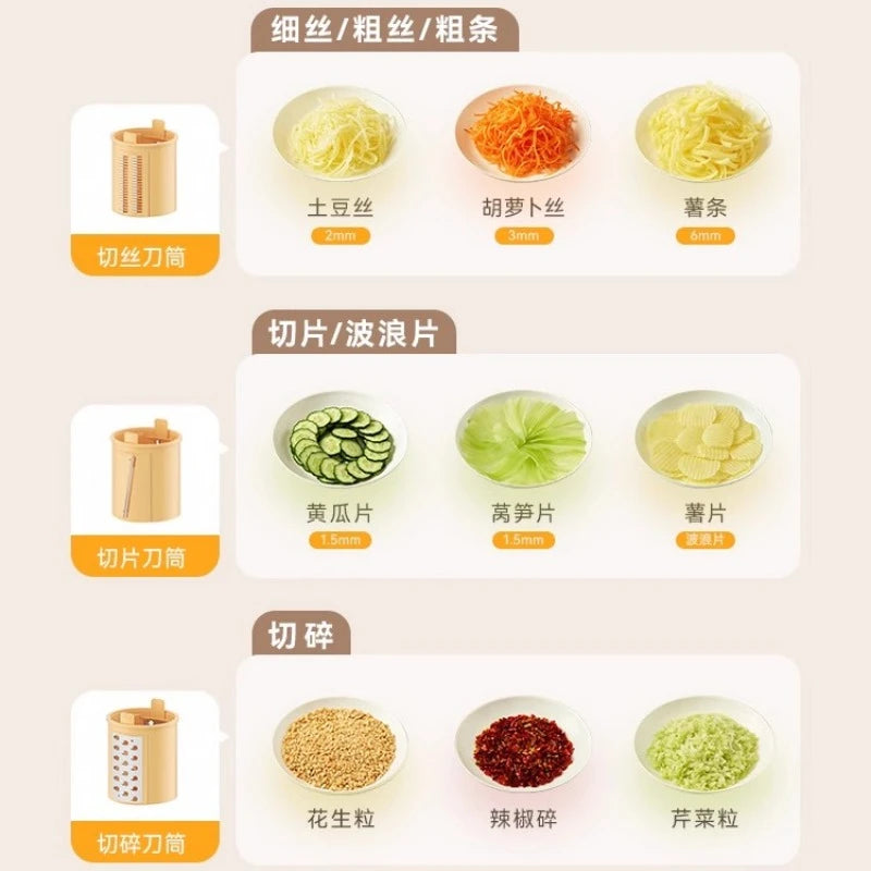 Electric Slicer Machine 220V Vegetable Cutter Automatic Multi-function Household Vegetables Sliced