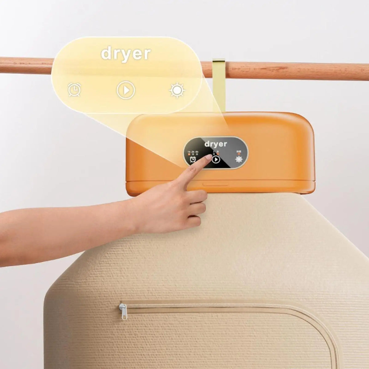 Electric Clothes Dryer with Dryer Bag Foldable 600W Small Electric Dryer Machine Household Travel Apartment RV Dorm Portable