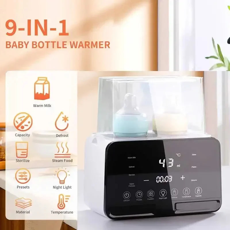 Newborn Baby Feeding Bottle Warmer &amp; Sterilizers with Timer Accurate Temperature Control Food Milk Warmers Baby Accessories