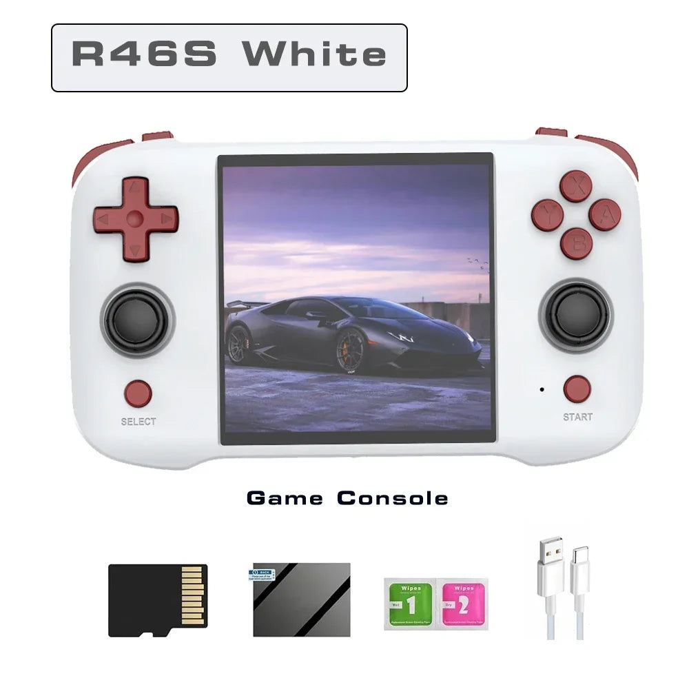 BOYHOM R46S Purple 720*720 4 Inch Ips Screen Built-in WIFI RK3566 Open-Source Retro Handheld Game Console Best Children&#39;s Gifts