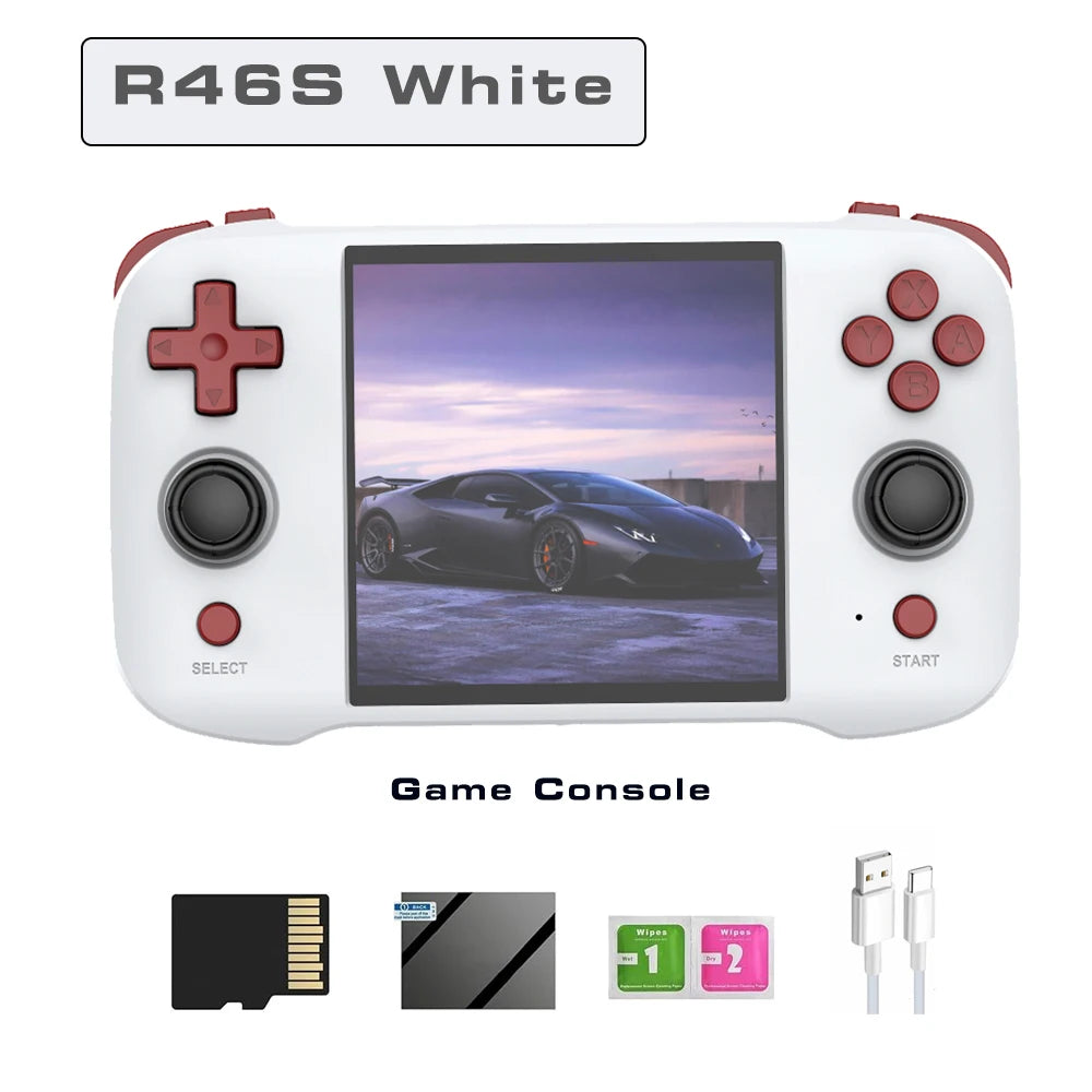 BOYHOM R46S Retro Handheld Video Game Console Linux System 4.0inch IPS Screen Portable Handheld Video Player Best Children gift