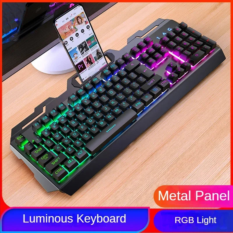GX2 Wired Combo 104 Keys LED Light Changeable Waterproof RGB Backlit Gaming Mechanical Keyboard And Mouse Set for Desktop Laptop