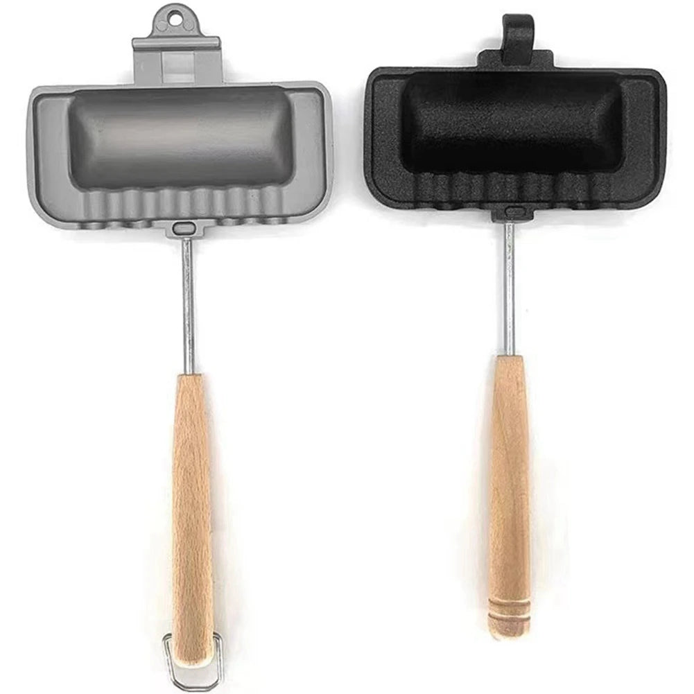 KOONAN Hot Dog Toaster Double-Sided Sandwich Baking Pan Mini Sandwich Maker Flip Pan Cheese Maker Portable Home Camping Fry Pan - Stereotech