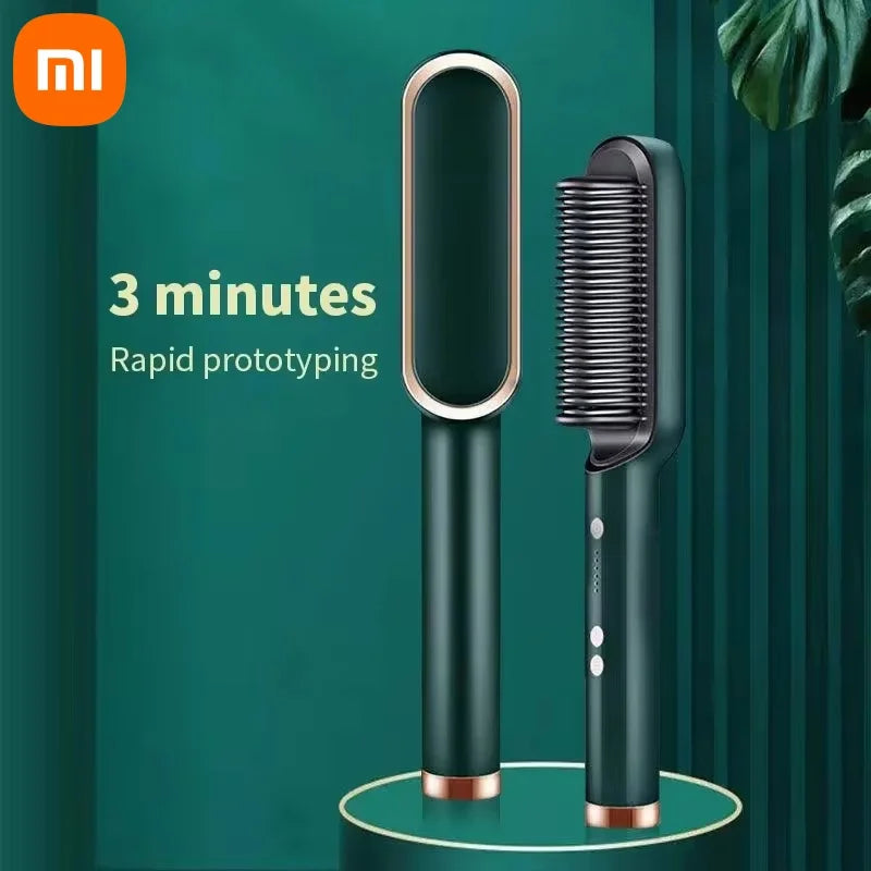 Xiaomi Professional Negative Ion Hair Straightener Hair 3in1 Professional Quick Heated Electric Hot Comb Hair Straightener