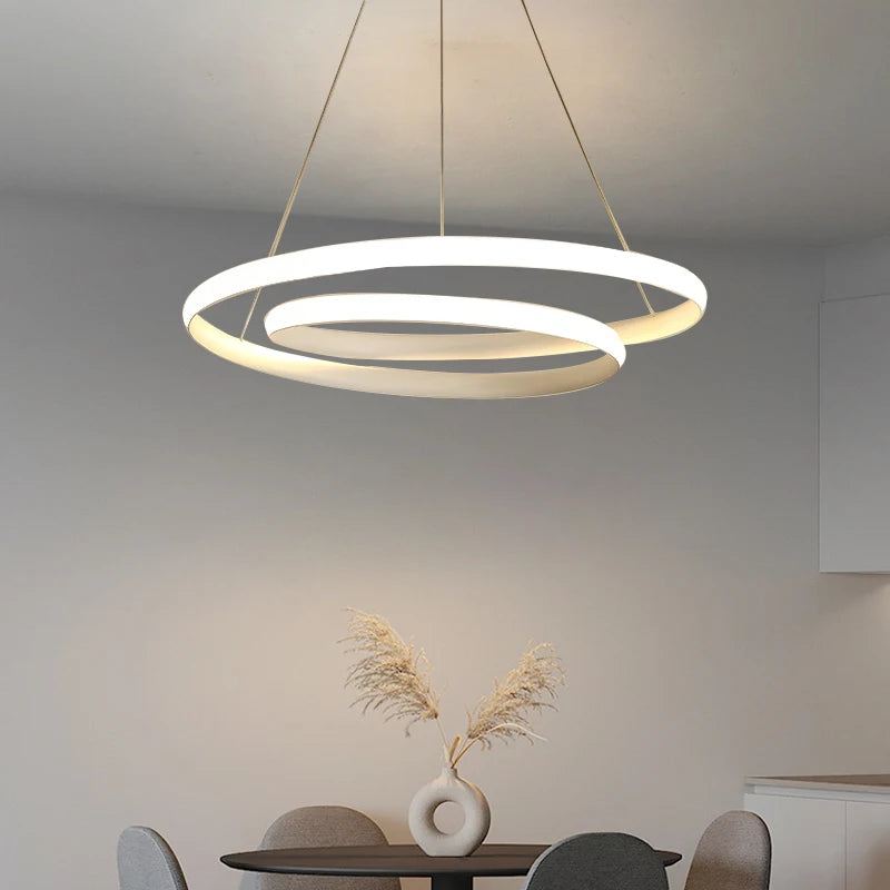LED Minimalist Pendant Light Modern Pendant Lamp Nordic Circular Hanging Lamp Home Decor Led For Dining Room Study Room Bedroom