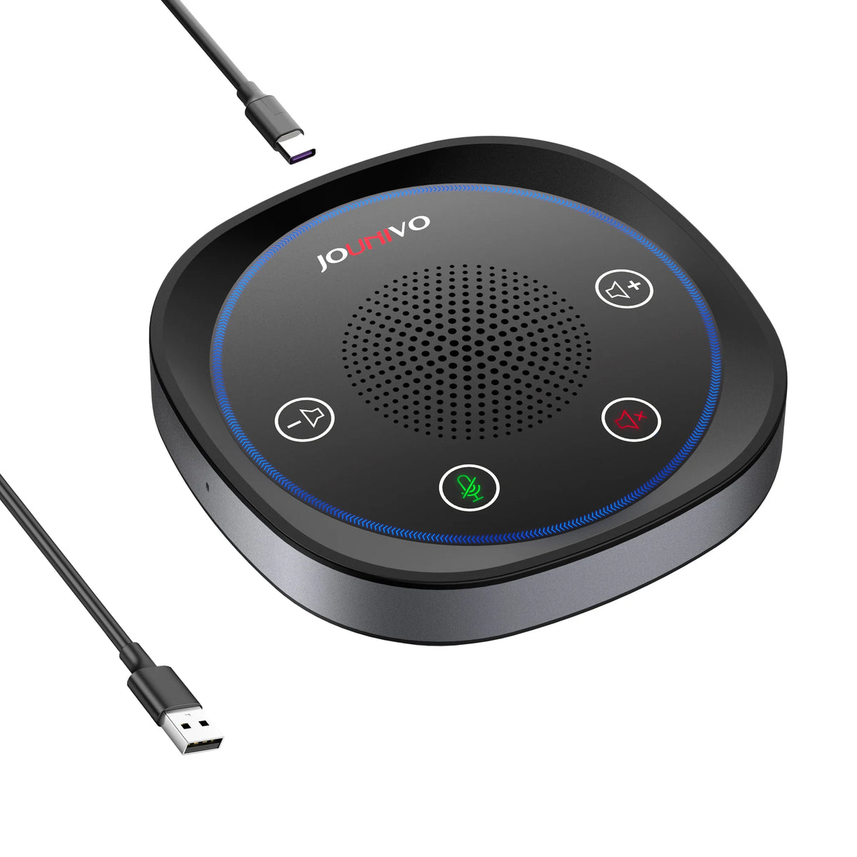 USB Conference Speaker, Microphone with Speakers, Omnidirection Zoom Mic Speakerphone with LED Indicator, Volume &amp; Mute Control