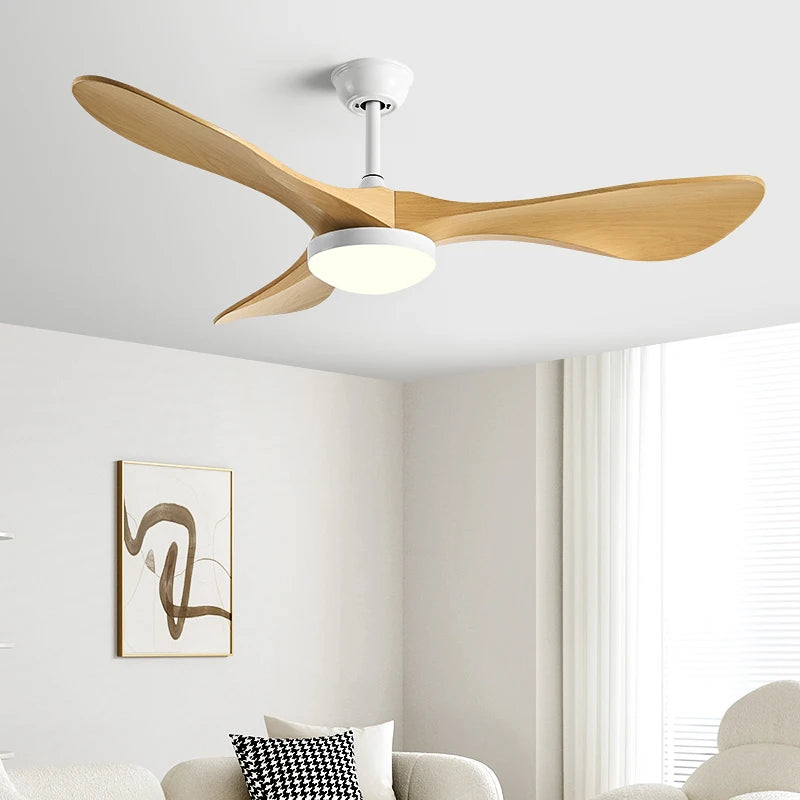 52Inch Strong Wind Ceiling Fan Light Modern Simplicity Restaurant Electric Fan Household Ceiling Fan With Light And Control 220V - Stereotech
