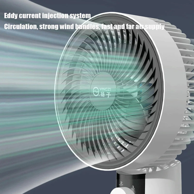 Desktop Stand Dual Use Air Circulating Fan Turbocharged Silent Household Dorm Shaking Head Adjustable Speed Electric Fan