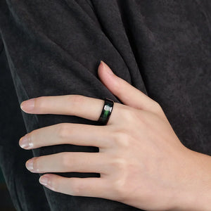 Men's Ring Tungsten Gold 8mm Width Green Fashion Female Pair Rings,Engraving