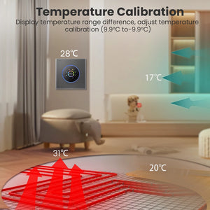 AVATTO WiFi Smart Heating Knob Thermostat LCD Display Touch Screen Temperature Controller For Water Gas Boiler Electric Heating - Stereotech