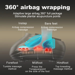 Electric Foot Massage Machine Shiatsu Deep Knead Air Compression For Health Care Infrared Heating Therapy Anti-stress massage - Stereotech