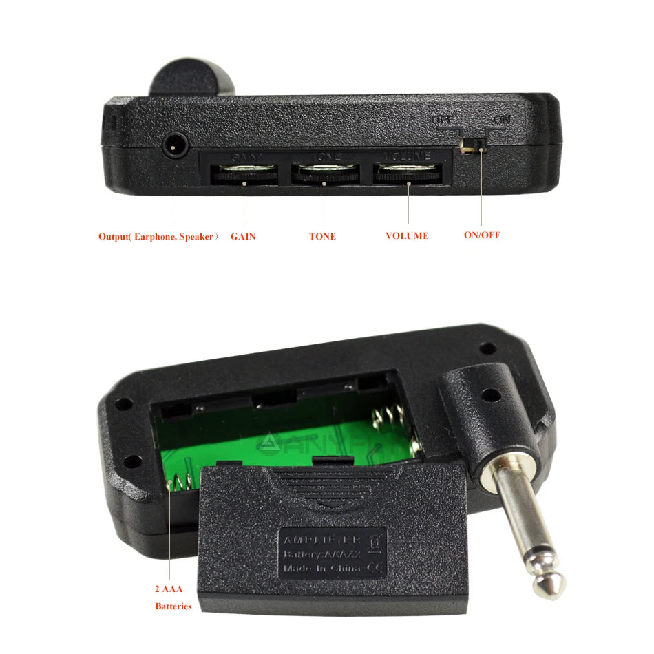 JOYO JA-03 Mini Guitar Amplifier Amp Pocket Powerful 6 Sound Effects Metal&amp;Lead&amp;English Channel&amp;Super Lead&amp;Tube Drive &amp; Acoustic