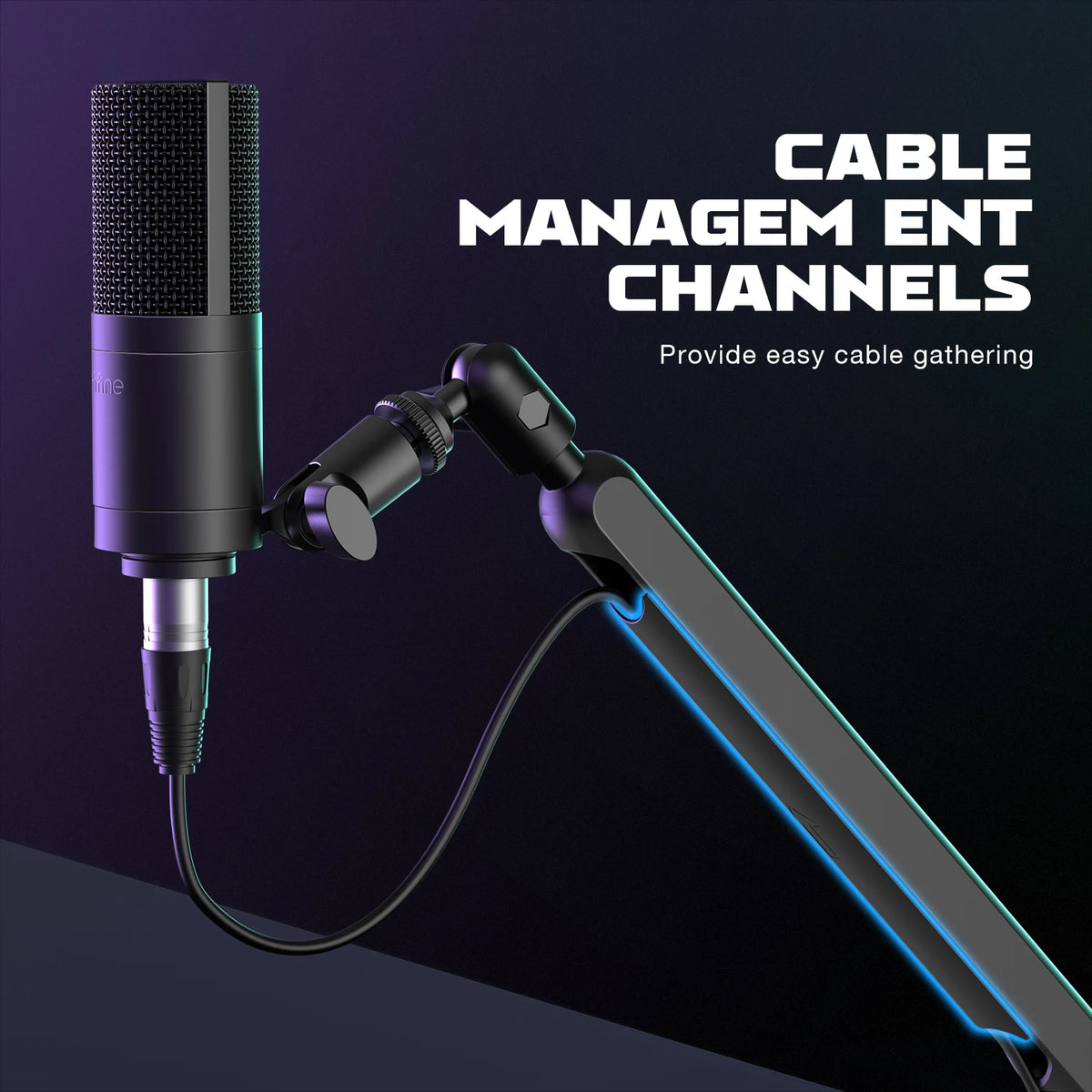 Arm Microphone Stand with Cable - Stereotech