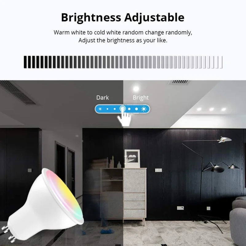 AUBESS Tuya WiFi Smart LED GU10 Bulbs - RGB Dimmable Lamps - Works with Alexa &amp; Google Home