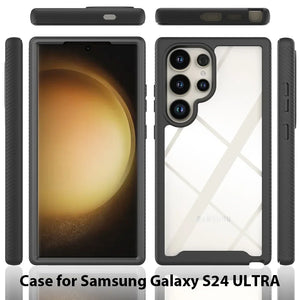 Rugged Armor Shockproof Phone Case For Samsung Galaxy S23 S24 Ultra S22 S21 Plus S20 FE Soft TPU Bumper Hard Plastic Back Cover